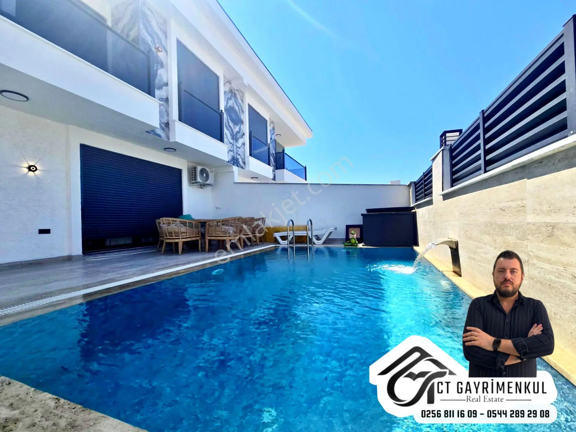 Didim'de Satılık 3+1 Müstakil Girişli Havuzlu Bahçeli Full Eşyalı Tripleks Villa — fotoğraf 3