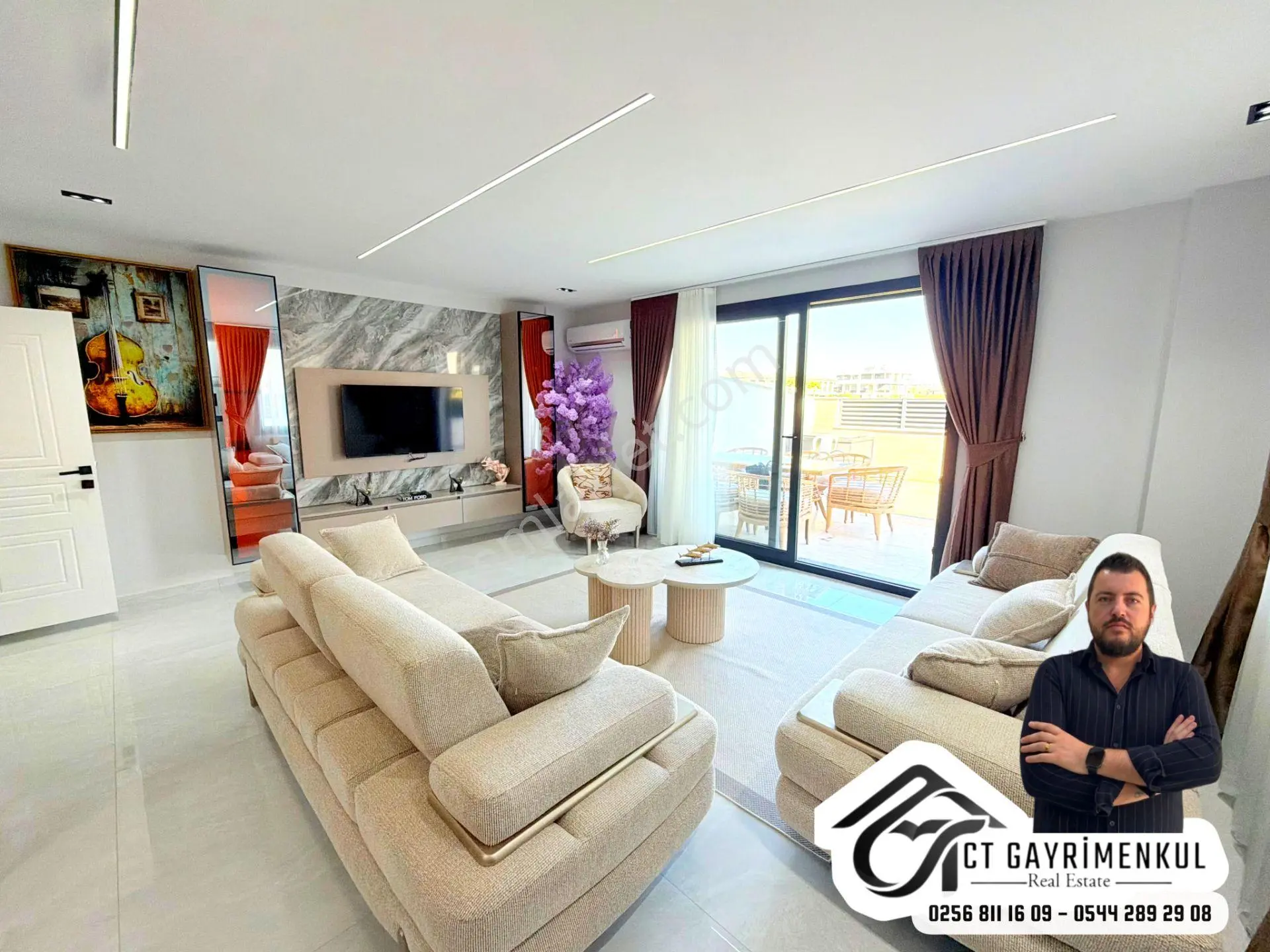 Didim'de Satılık 3+1 Müstakil Girişli Havuzlu Bahçeli Full Eşyalı Tripleks Villa — fotoğraf 4