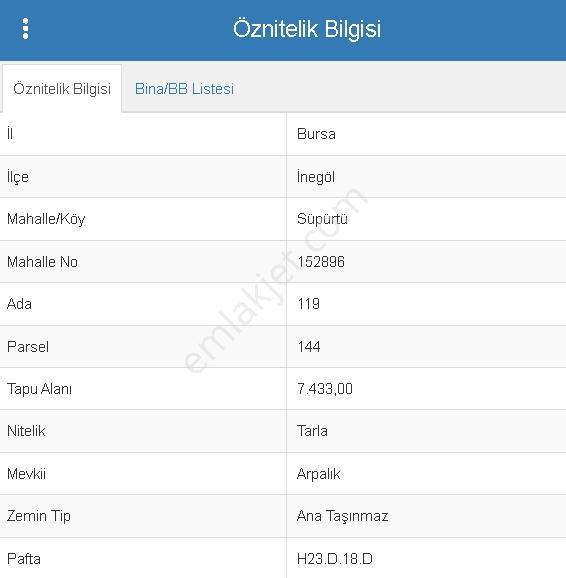 Bursa İnegöl İlçesi Süpürtü Mah. Satılık 7.433 M² Tarla — fotoğraf 3