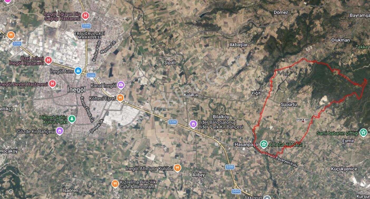 Bursa İnegöl İlçesi Süpürtü Mah. Satılık 7.433 M² Tarla — fotoğraf 4