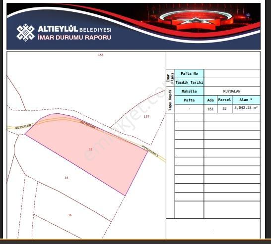 Hega İnvest'den Kuyualan'da Yola Cepheli 3.042 M2 Tarla — fotoğraf 2