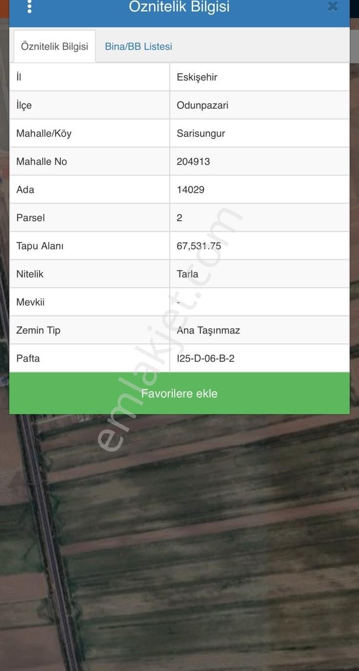 Bess'den Sarısungar'da Satılık 67.531m2 Yatırımlık Tarla — fotoğraf 3