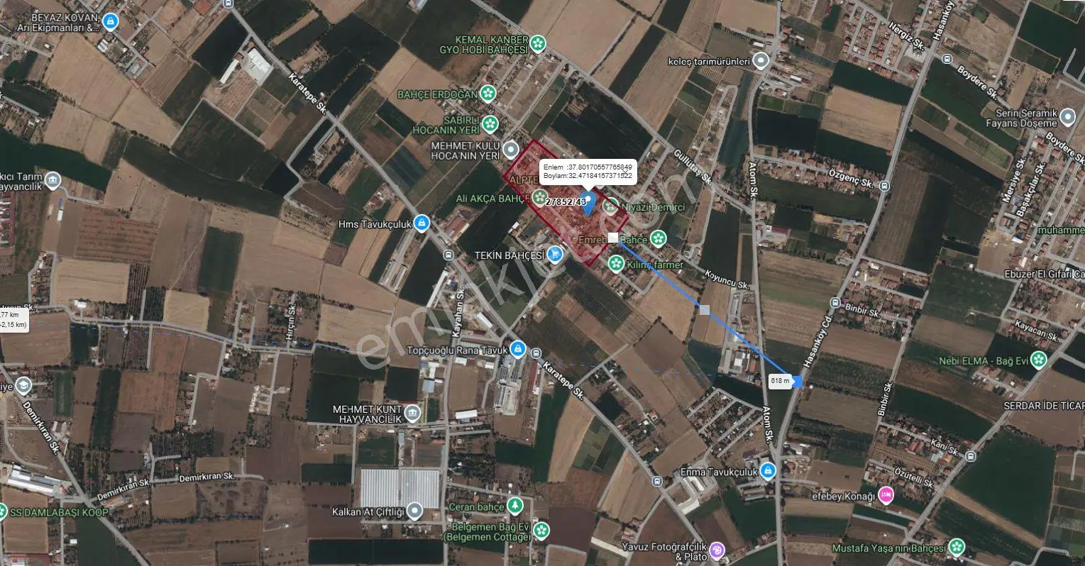 Meram Harmancık'ta Satılık 500 M² Yatırımlık Tarla — fotoğraf 6