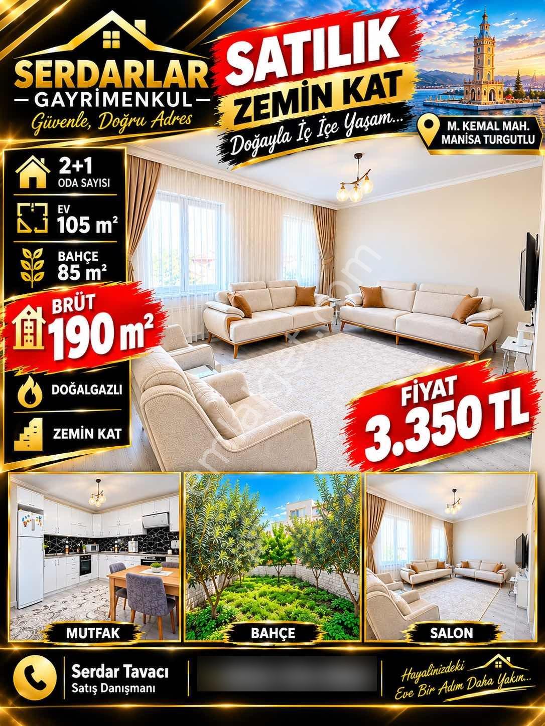 Serdarlar Gayrimenkul Bahçeli Brüt 190 M2