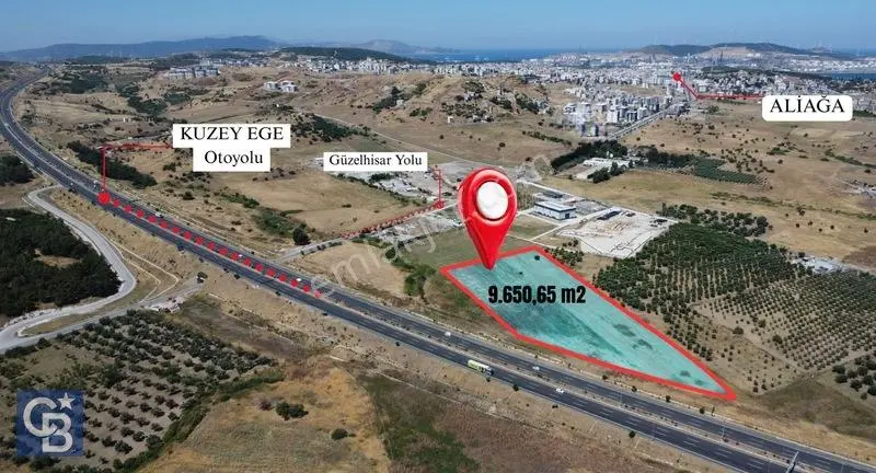 Aliağa Güzelhisar'da Kuzey Ege Otoyolu Cepheli 9.650,65 M² Arazi — fotoğraf 2