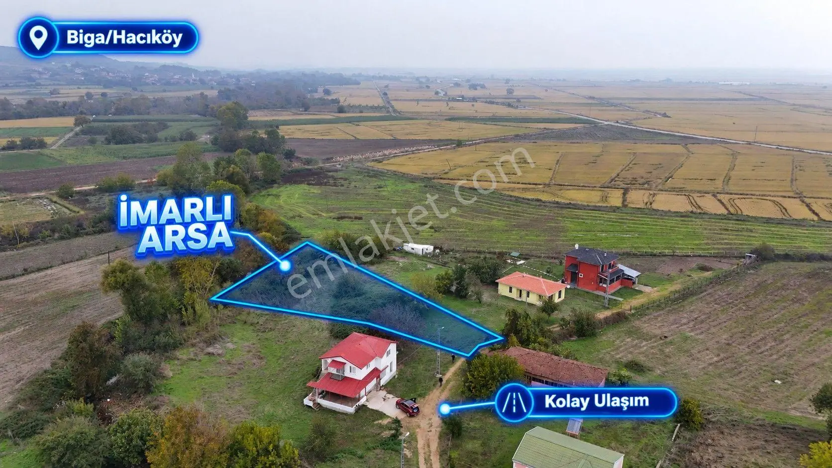 Biga Hacıköy’de 2 Kat İmarlı Satılık Arsa — fotoğraf 4