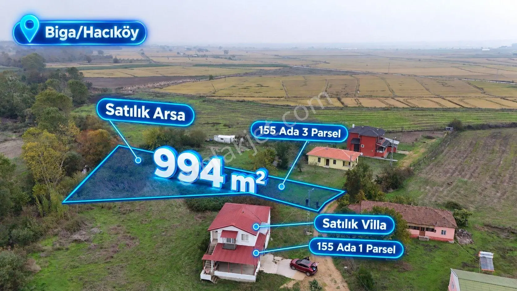 Biga Hacıköy’de 2 Kat İmarlı Satılık Arsa — fotoğraf 6