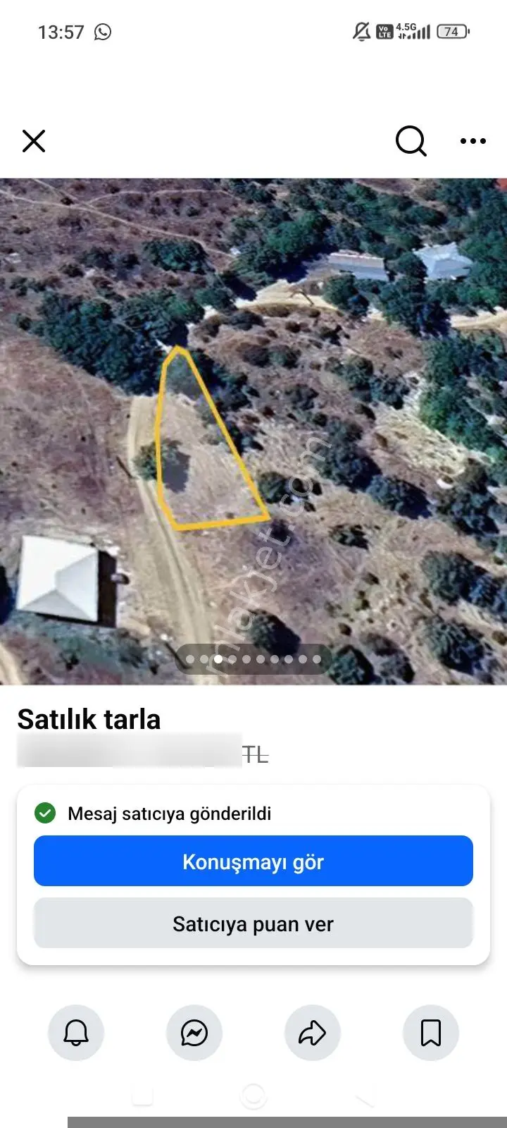 Aydın'emlaktan Mersin Erdemli Sorgun Çamlı'da Doğa Manzaralı 441 M² Satılık Arsa 480.bin — fotoğraf 2