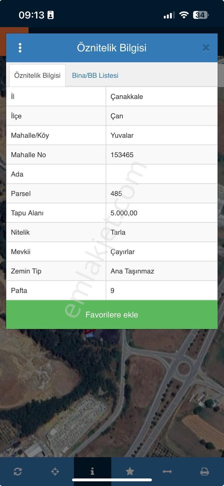 Çanakkale Çan Yuvalar Köyünde Satılık Tarla — fotoğraf 13