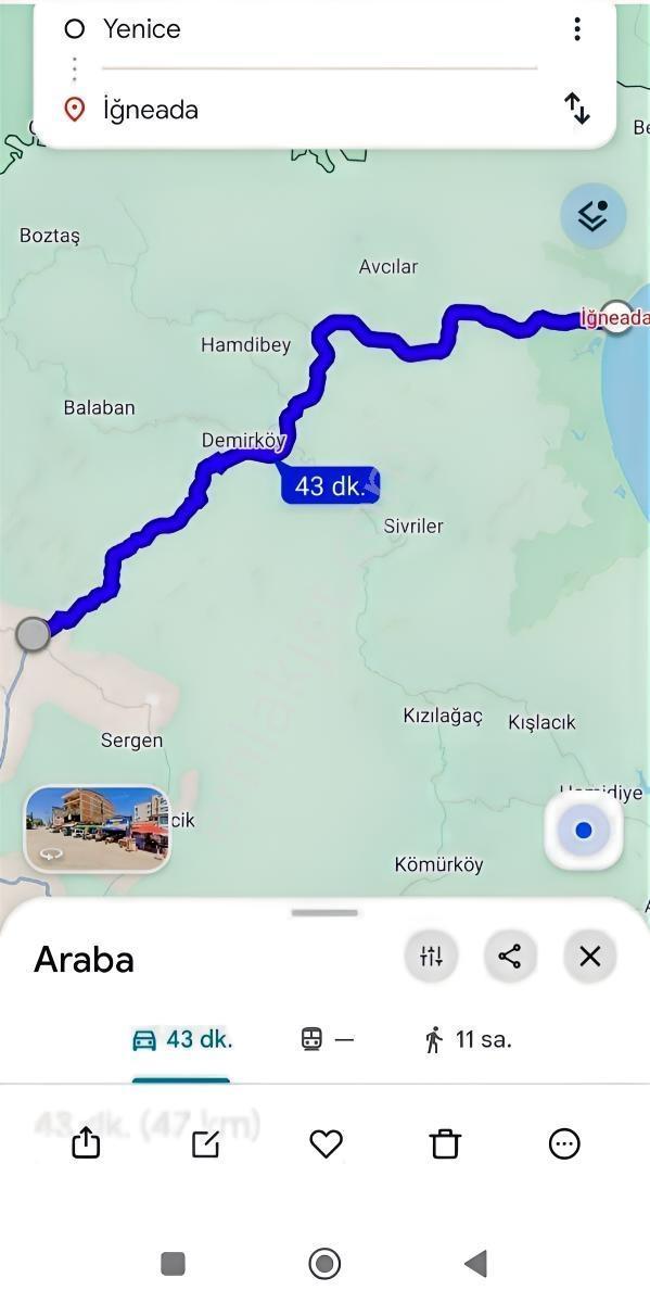 Acil-iğneada'ya Yakın Yenice'de 1690 M2 Tek Tapu Dereye Cephe — fotoğraf 11