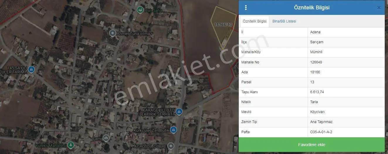Sarıçam-müminli Mah-satılık 551m2 Net Tarla — fotoğraf 5