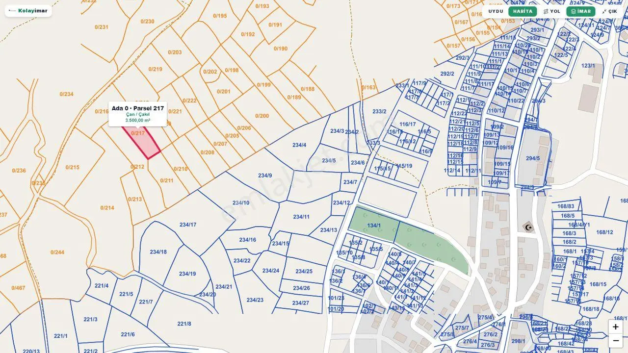 Çan Çakılköy'De 3.500 M² Satılık Bakımlı Sulu Tarla