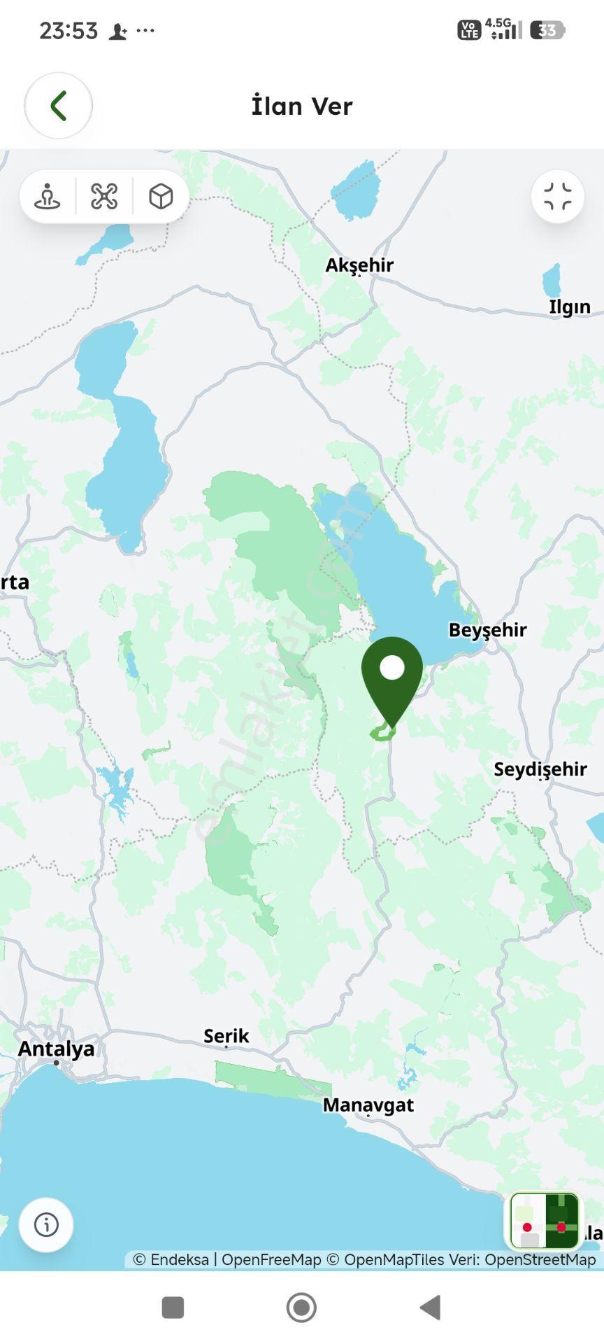 Beyşehir Adaköy Satılık Tarla — fotoğraf 2