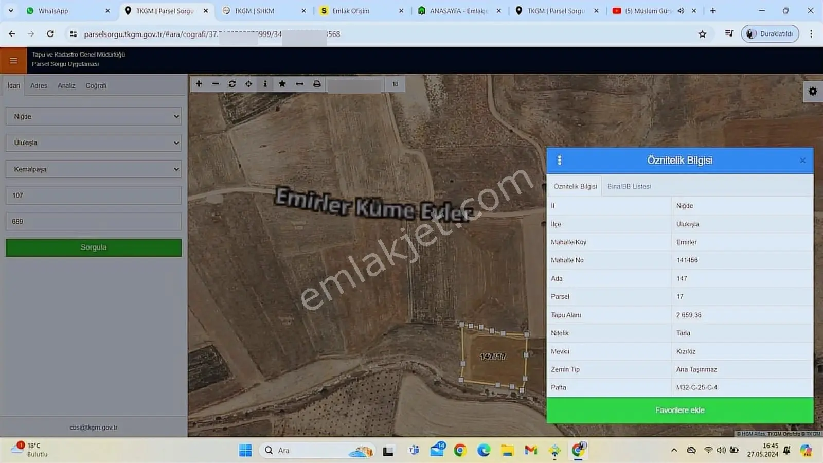 Tunç Harita Emlak'tan Ulukışla Kılan Yaylasında Fırsat Bahçe — fotoğraf 4
