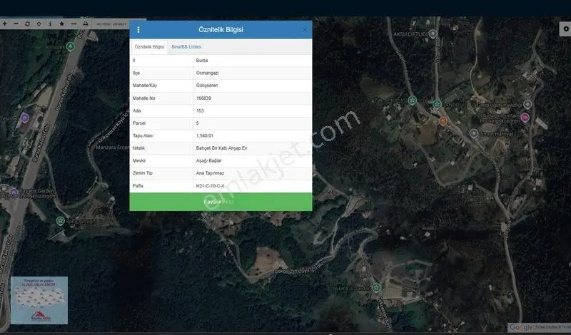 Osmangazi Gökçeören De Satılık 1540 M2 Tarla Tapu Kayıtlı Ev — fotoğraf 16