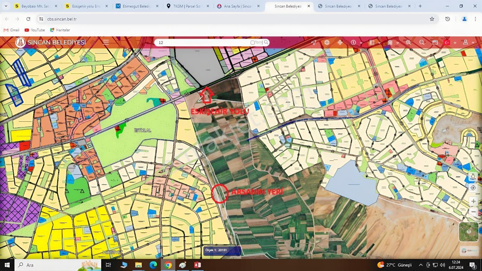 Temelli Beyobasın Da Eskişehir Yoluna 1.5 Km Tek Tapu Kupon Arsa