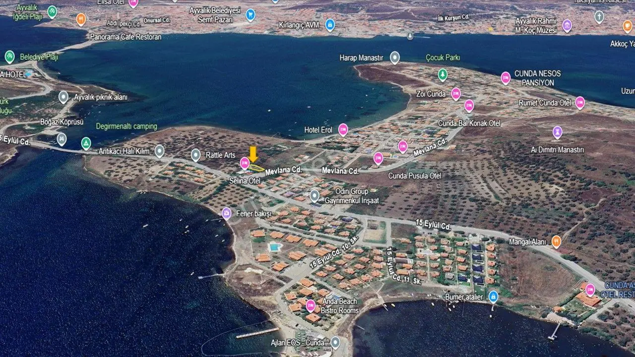 Ayvalık Cunda Satılık 421 M² Yola Sıfır Zeytinlik — fotoğraf 2