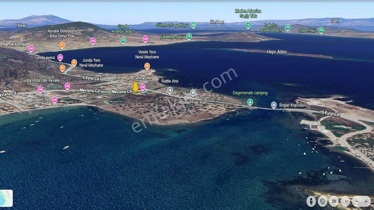 Ayvalık Cunda Satılık 421 M² Yola Sıfır Zeytinlik — fotoğraf 4
