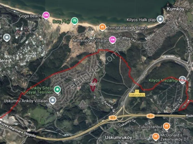 Sariyer Uskumruköy'de İmar Planı İçinde 21.721 M² Satılık Arazi — fotoğraf 6