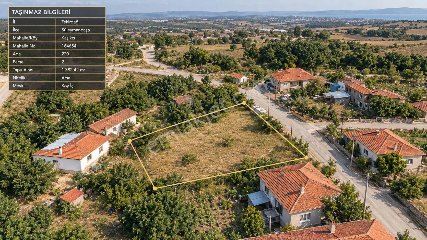 Süleymanpaşa Kaşıkçı'da 1382 M² Köy İçi Satılık Arsa