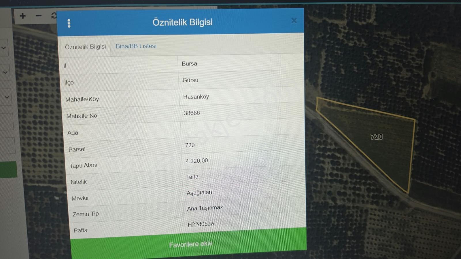 Bke Bursa Kılıç Tan Hasanköy De Satılık 4.220m2 Yola Cephe Tarla — fotoğraf 2