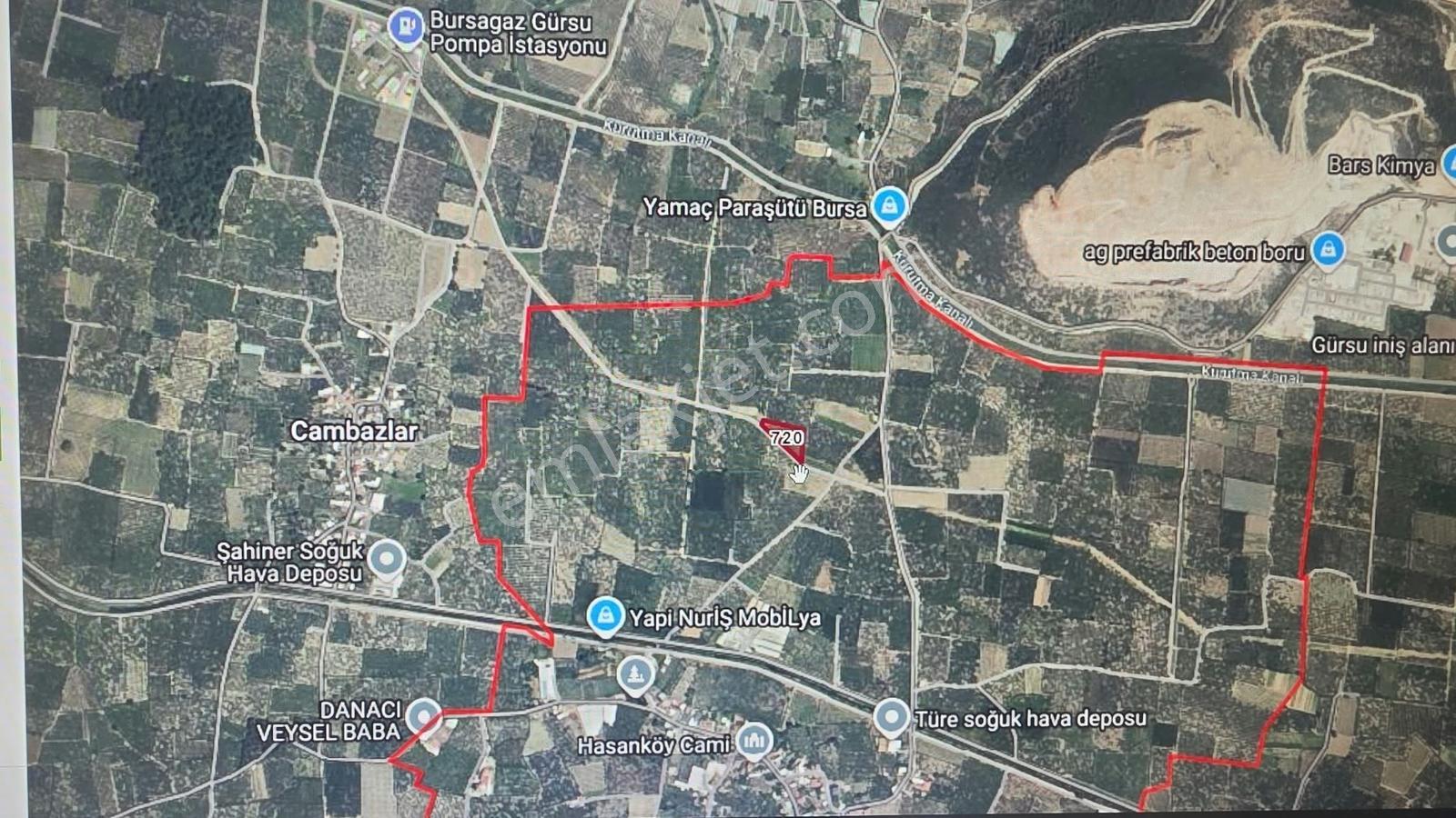 Bke Bursa Kılıç Tan Hasanköy De Satılık 4.220m2 Yola Cephe Tarla — fotoğraf 5
