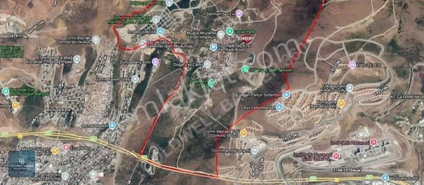 Bayraklı, Doğançay Mah.,mevki Köycivarı,559m2satılık Taşlı Tarla