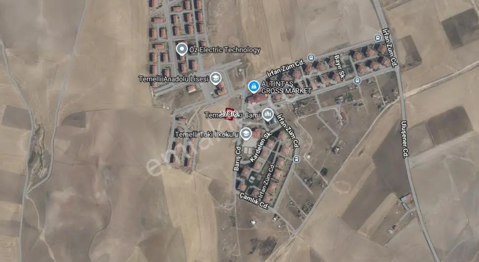 Temellide Toki Yerleşimi Yanında 5 Kat Konut İmarlı 1.000 M²