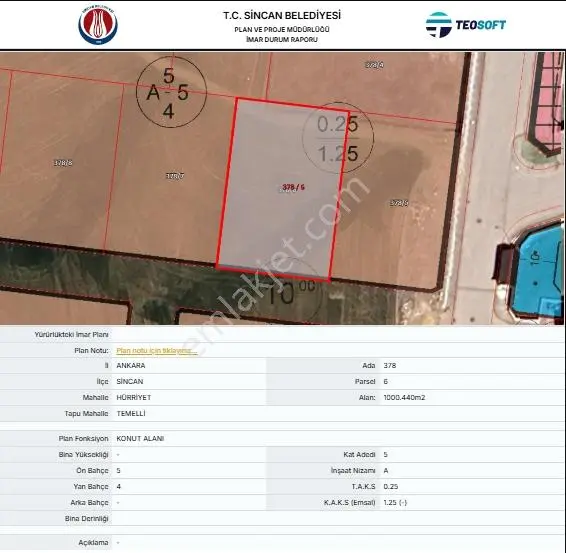 Temellide Toki Yerleşimi Yanında 5 Kat Konut İmarlı 1.000 M² — fotoğraf 3