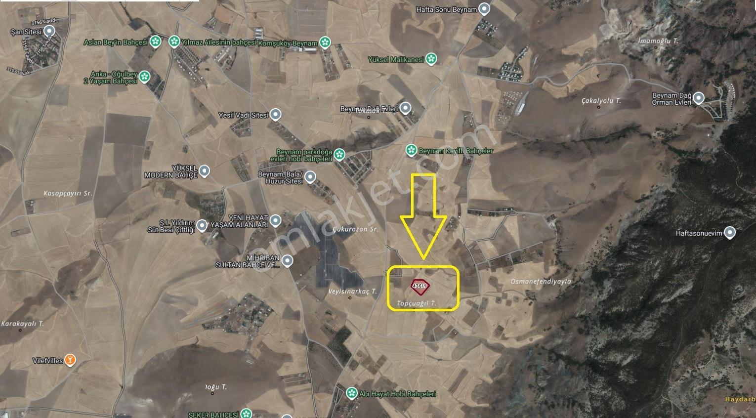 Ankara Bala Beynamda 413m2 Hisse Tapu Arsa Karadeniz Emlaktan — fotoğraf 2