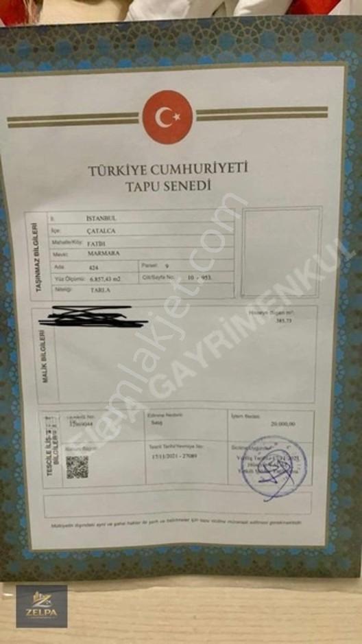 Çatalcada Değerlenen Bölgede Hisseli Arsa