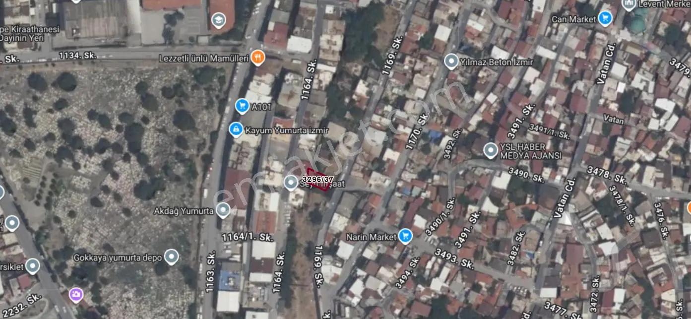 Konak Zeytinlik Gürçeşme Yolunda Satılık İmarlı Arsa — fotoğraf 2