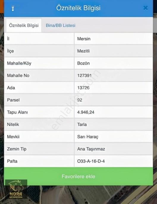 Mersin Mezitli Bozönde Otoyola Yakın 4.946 M² Tarla