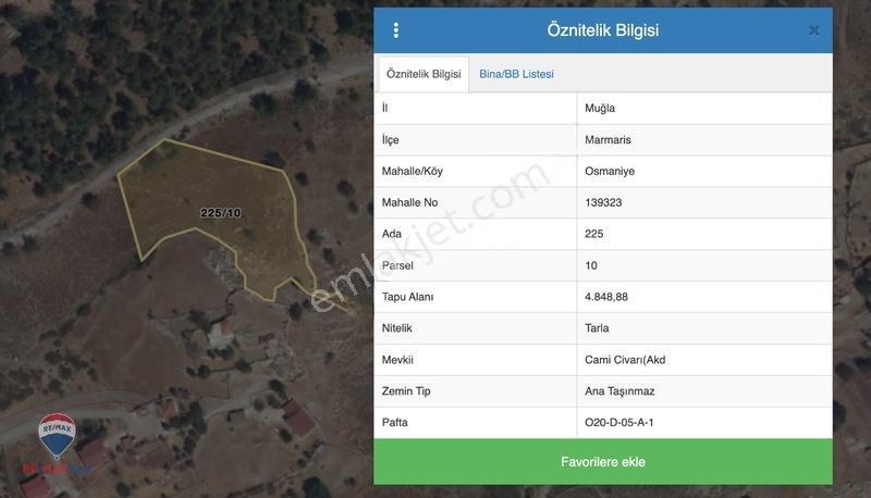 57 Marmarıs Osmanıyede Satılık 4848 M² Tarla — fotoğraf 4