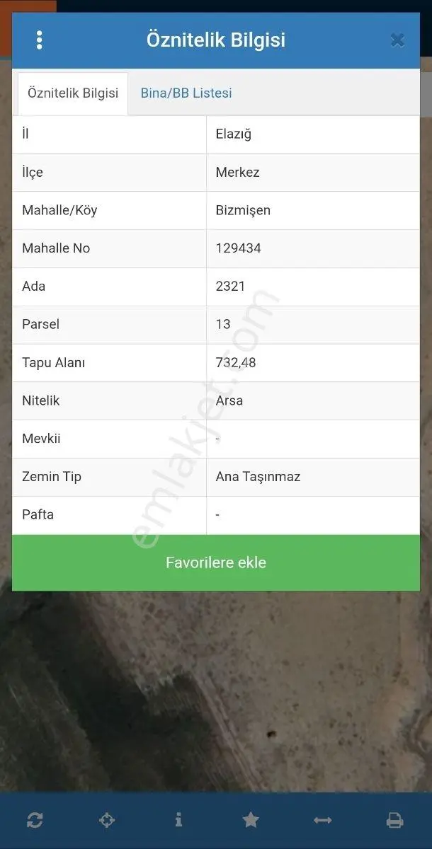 Doğukan Real Estate | Bızmişen 732m² Satılık Arsa