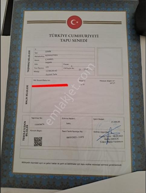 İzmir Kemalpaşa Çambel'de Acil Satılık Arsa — fotoğraf 3