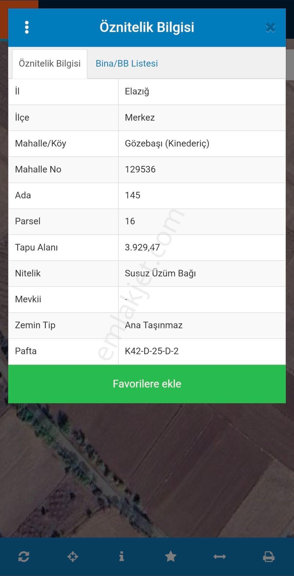 Doğukan Real Estate | Gözebaşı (kinederiç) Satılık 3.929m² Tarla — fotoğraf 3