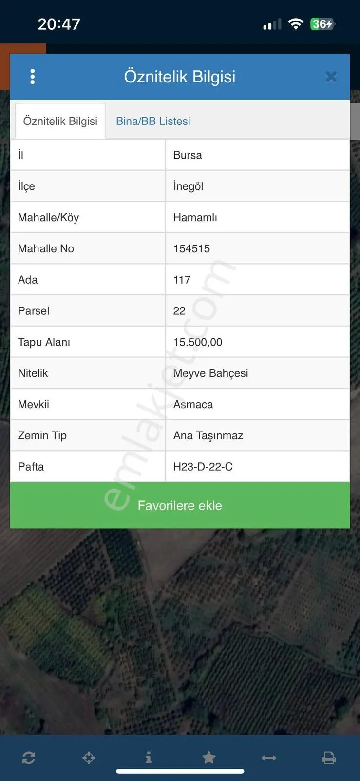 Akbaşlar Gayrimenkul Den Hamamlı Mahallesinde Satılık Meyve Bahçesi — fotoğraf 3