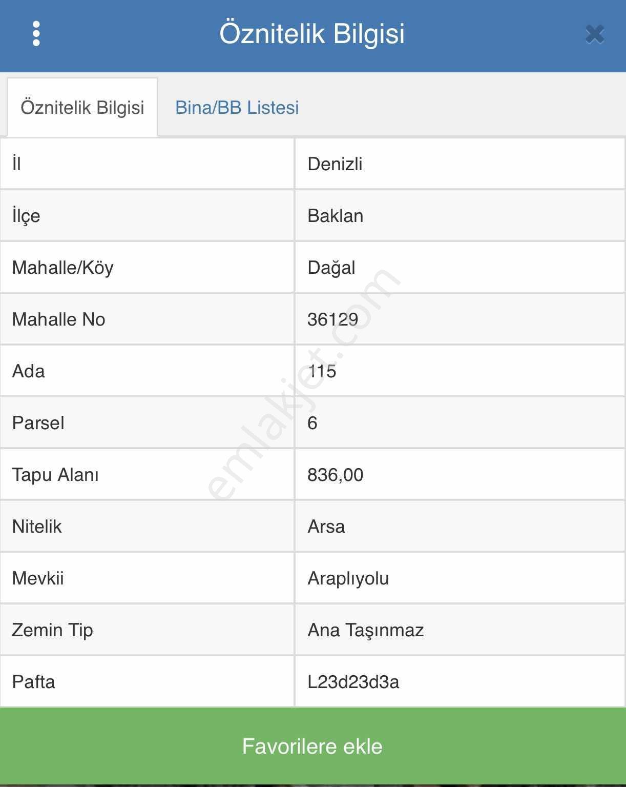 Şehzade'den Baklan İmarlı Arsa 1300 M2 B+2 Kat — fotoğraf 2