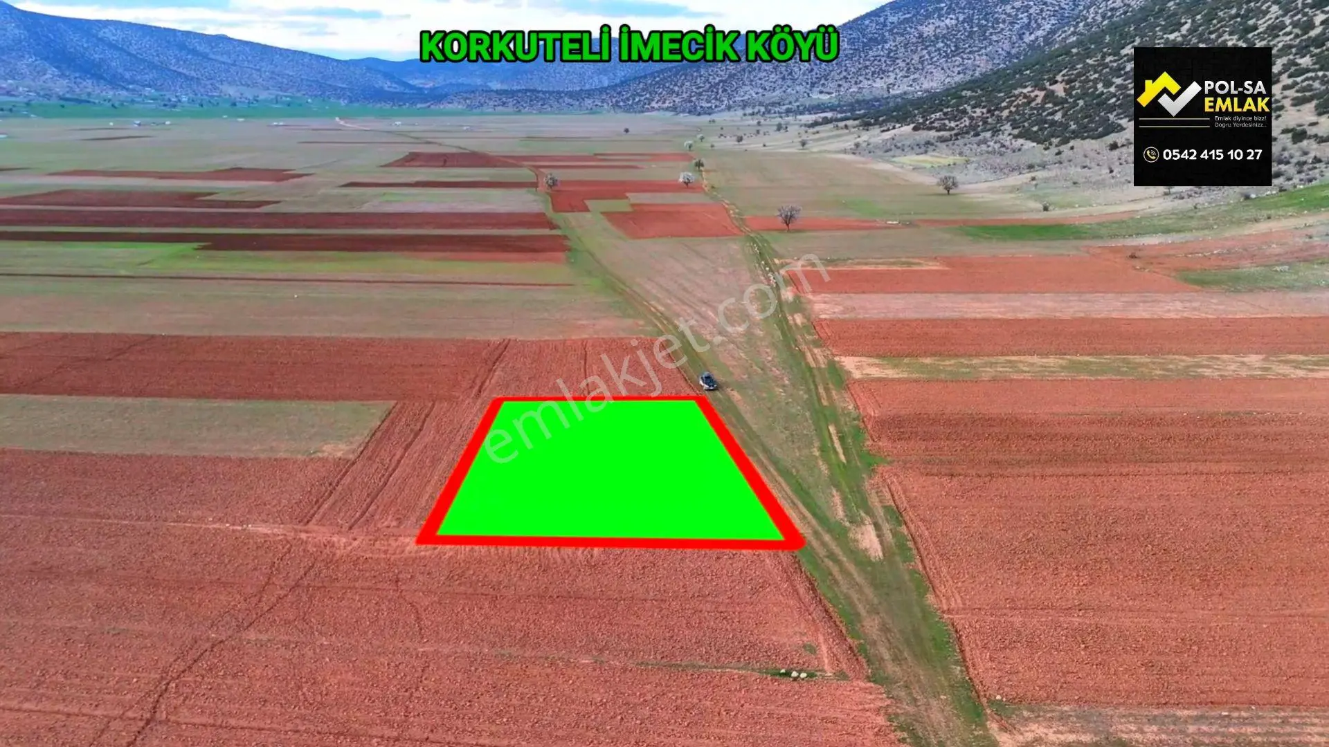 Korkuteli İmecik De Satılık 813m2 Tarla Resmi Yol Var — fotoğraf 7