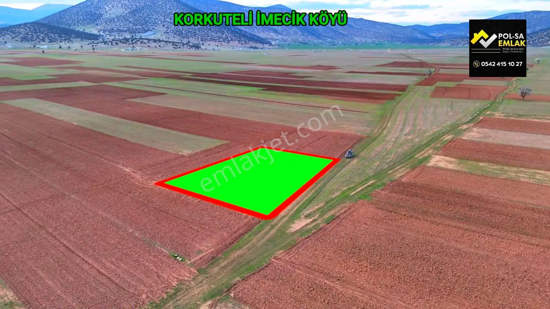 Korkuteli İmecik De Satılık 813m2 Tarla Resmi Yol Var — fotoğraf 8