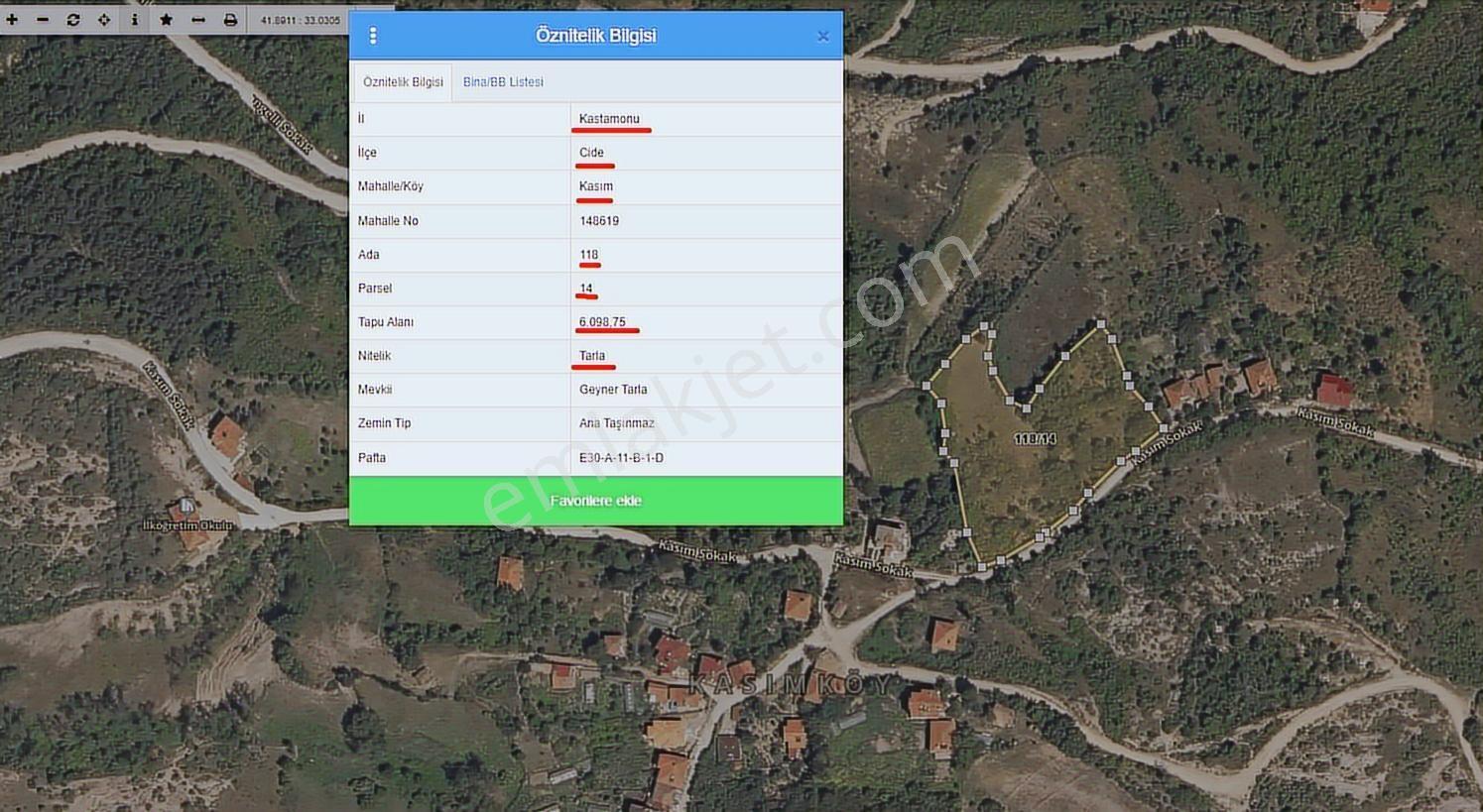 Cide Demirtaş Emlaktan Satılık 6 Dönüm Arsa — fotoğraf 4