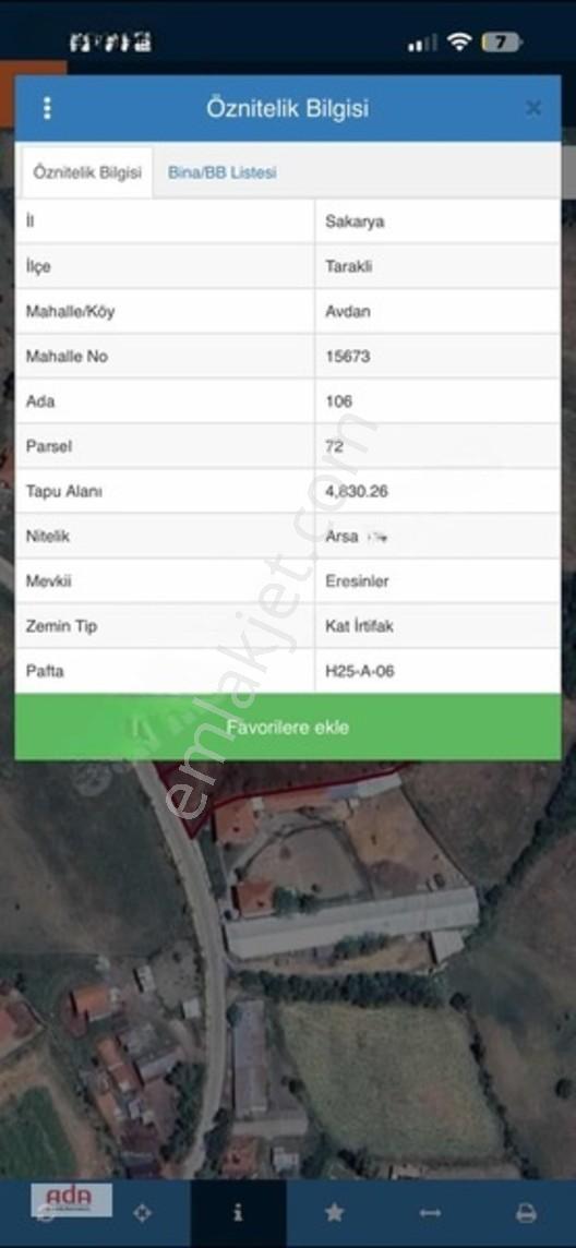 Taraklı Avdan Kat İrtifaklı, Ruhsatlı, İnşaata Hazır 800m2 Arsa — fotoğraf 18