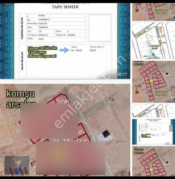 Konya Cihanbeyli Kuşça Teknecikte 900 M² Villa İmarlı Arsa — fotoğraf 2