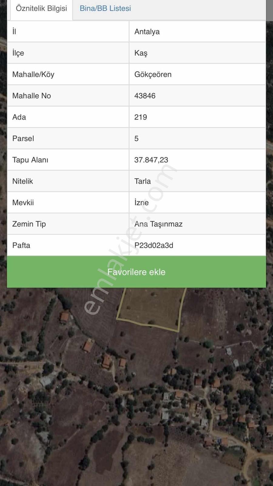 Antalya Kaş Gökçeören'de 37.847 M2 Satılık Tarla — fotoğraf 2