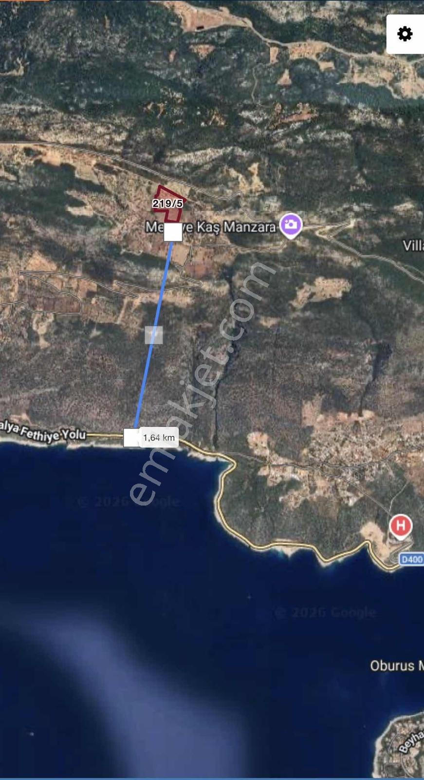 Antalya Kaş Gökçeören'de 37.847 M2 Satılık Tarla — fotoğraf 3