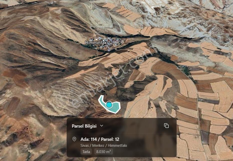 C.k'dan Sivas Merkez Himmetfakıda Satılık 8.030m2 Tektapu Tarla — fotoğraf 15