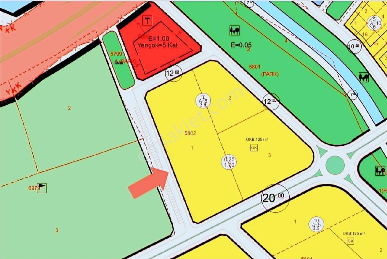 C.k'dan Yenişehir Sultanşehir Bulvrda Satılık 135 M2 Konut Arsa