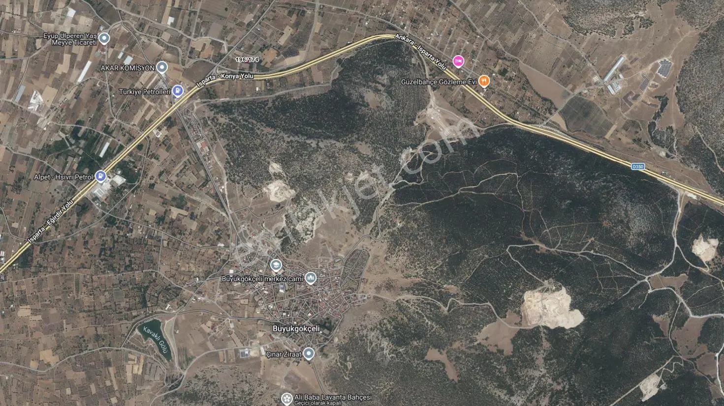 Isparta Büyükgökçeli'de 425m2 Satılık Tarla — fotoğraf 3