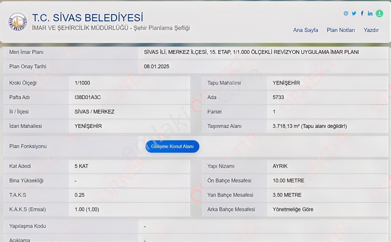 C.k'dan Yenişehirde Satılık Müstakil Tapulu 3.718 M2 Konut Arsa — fotoğraf 20